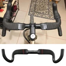Road Bike Carbon Handlebars Outward Angle Drop Bars 31.8 Bicycle Bent Bars Matte