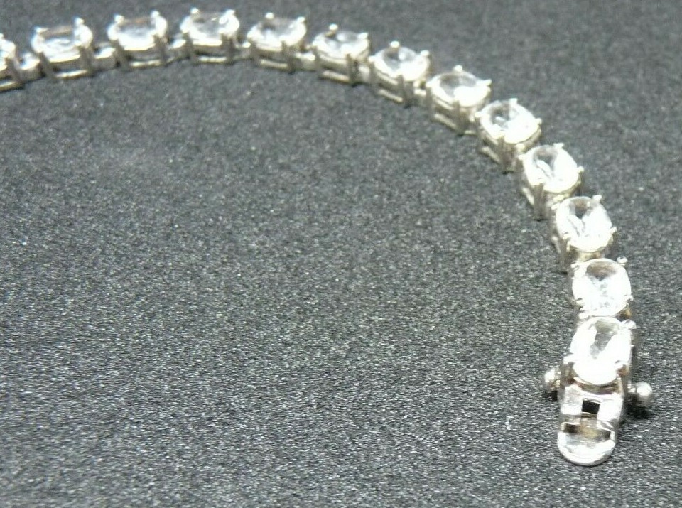 QVC Bracelet 925 SOLID Silver, Flawless Lab Creat… - image 8