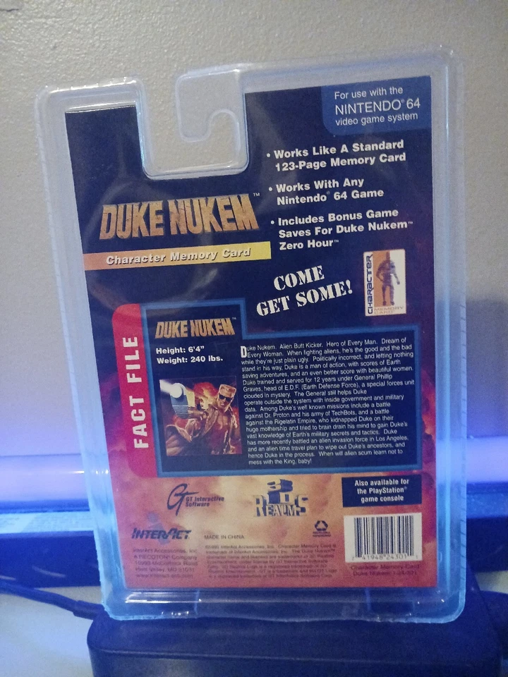 Duke Nukem 64 Memory Card MSIB - Image 2 of 2