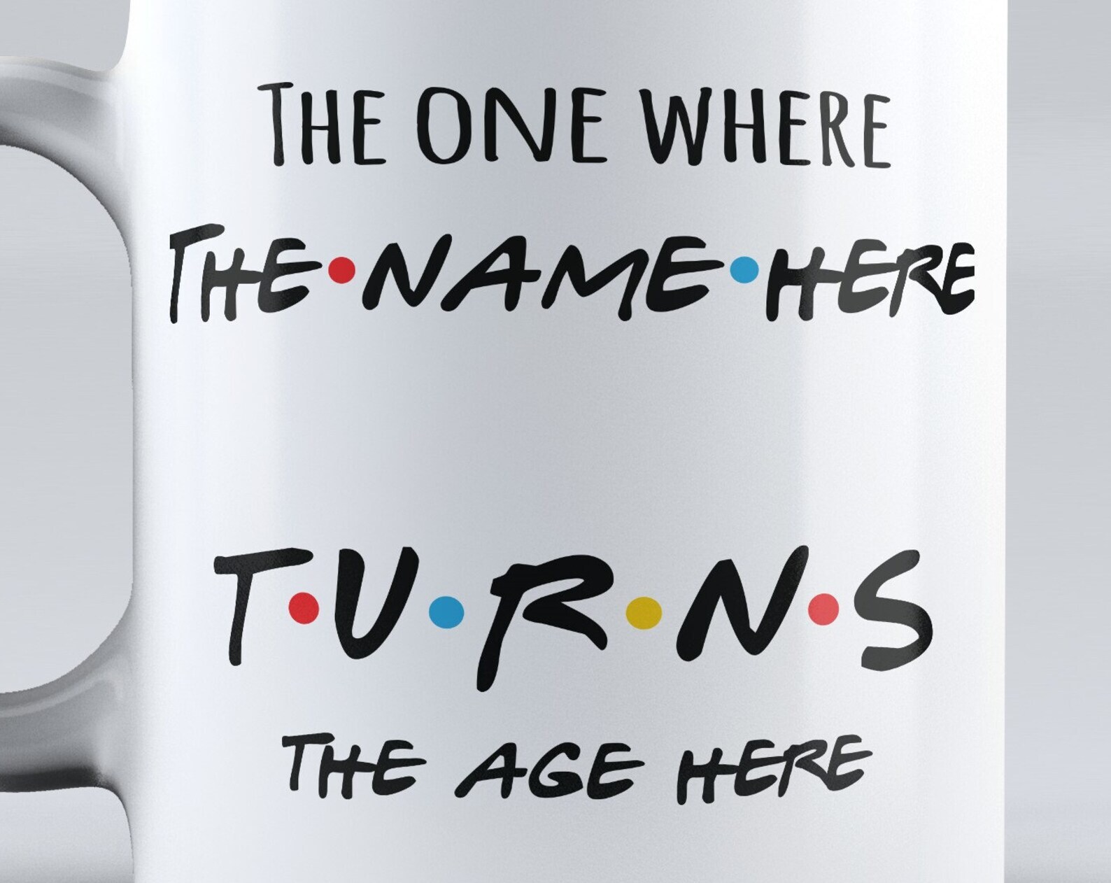 The One Where Personalized Name Mug Turns Xx Happy Birthday Friend Mug Mug