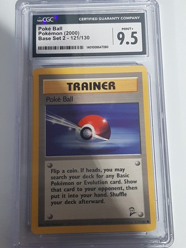 Poké Ball - 121/130 Base Set II - Pokémon- CGC 9.5 Mint
