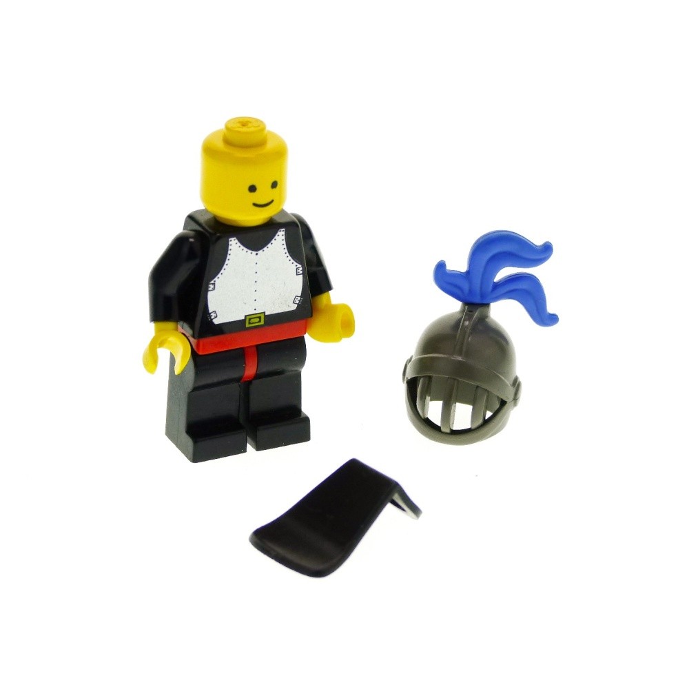 1x LEGO Castle Knight Minifigure Chest Armor Silver Helmet Cape 10039