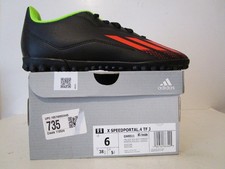 Adidas Kids X 22.4 Speedportal Shadow Portal Turf Indoor Soccer Shoes Blk/Red 6
