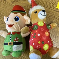 A&A Global Industries Plush Elf & Plush Bear Plush With Tags 10”