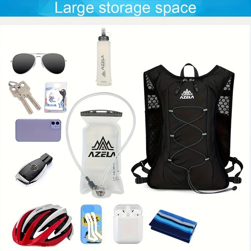 Lightweight Outdoor Hydration Backpack Reflective Sports Bag for Hiking Cycling - Picture 7 of 12