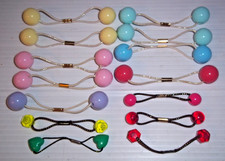 14 Vintage GOODY Twin Bead Ponytail Holders Hair Ties