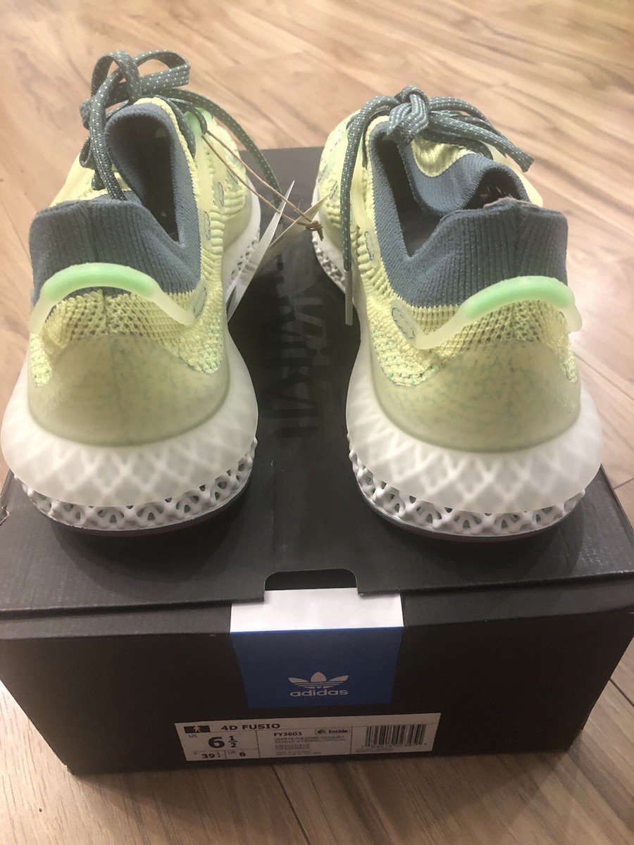 Adidas 4D Fusio Semi Frozen Yellow /Hazy Emerald/Dove Grey, M/10.5, W/11.5 Adidas Men main image 2