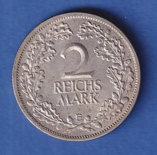 German Reich Silver Coin 2 Reichsmark 1926 E