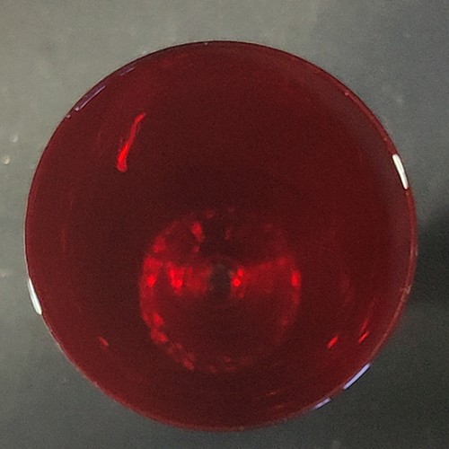 MORGANTOWN GOLF BALL RUBY RED WATER GLASS, 6 3/4" 9 Oz, USA - Picture 4 of 6