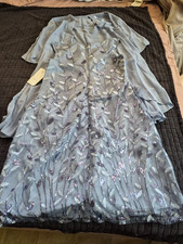 Witness of Love Blue Dress Suit Formal Occasion with Matching Wrap