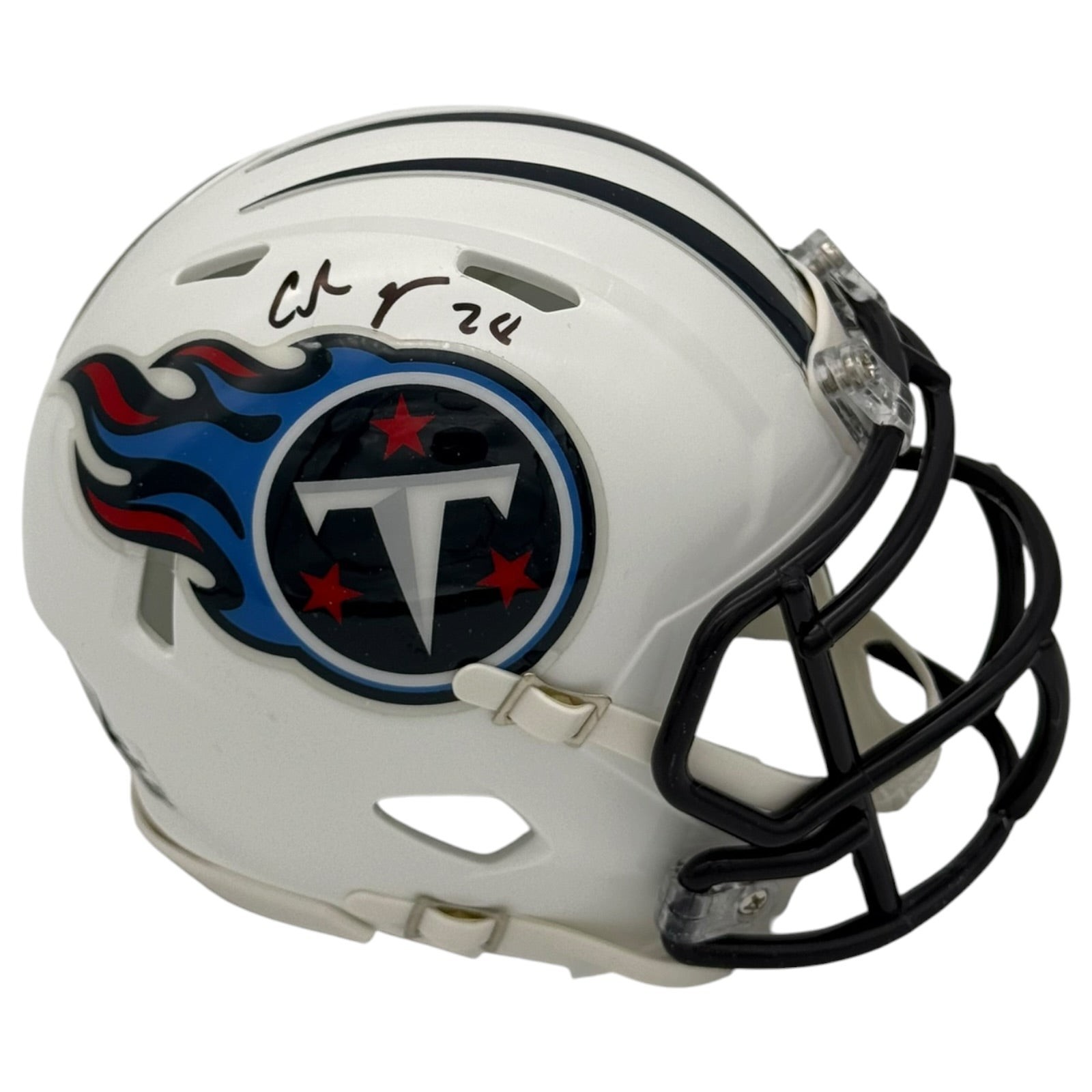 Chris Johnson Autographed Tennessee Titans White Mini Helmet - Beckett