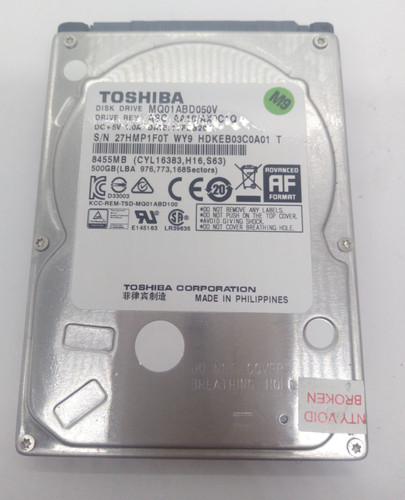 TOSHIBA**MQ01ABD050V** 500GB*** SATA HDD Notebook 2,5'' ZOLL#NFP1974