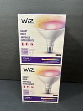 Lot of 2- WiZ PAR38 Color 120 Watt Equivalent Smart LED Wi-Fi Bulb, 603894