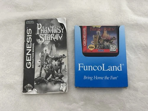 RARE MINT* SEGA GENESIS PHANTASY STAR IV FUNCOLAND SLEEVE+VINTAGE BOOKLET **NICE