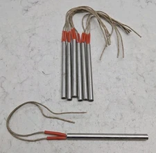 7 Pack Watlow G5A108A Cartridge Heater 60 Watt 120V 5" L 3/8" Dia Used