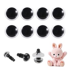 6mm Safety Eyes, 26Pcs Realistic Doll Crocheting Safety Eyes Black
