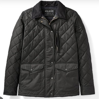 Filson Quilted Mile Marker Jacket Dark Navy Cover Cloth Made in