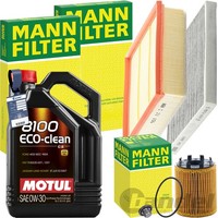 Mann Inspektionspaket+Motul 0W-30 ÖL Passend FüR 1.3 D Alfa Mito Fiat Punto 199