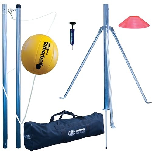 Portable Outdoor Tetherball Set with Carrying Bag and Accessories (3-Piece