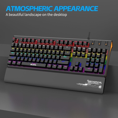 Gaming -Tastatur Langlebiger Gebrauch Optimierte Schlüsselschalter ABS -Material - Photo 2/9