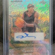 Leaf Signature Series Allen Iverson Autographed NBA Philadelphia 76ers Card