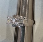 925 Sterling Silver Round And Baguette Clear CZ Engagement Ring Sz 10 — photo 7