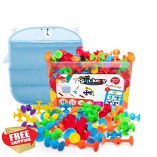 Odelia Genius Suckers 155Pc Sensory Building Toys Kids Bath