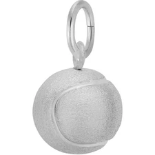 Tennis Ball Charm - Metal - Sterling Silver