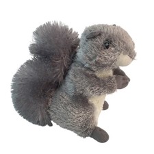 Aurora Squirrel Plush 7 Inch Gray White Soft Bushy Tail Stuffed Animal 2022