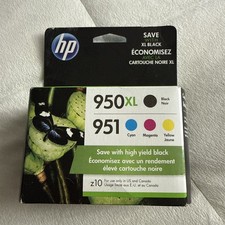HP 950XL Black 951 Color Ink Cartridges 3/2023 - New Sealed Old Stock