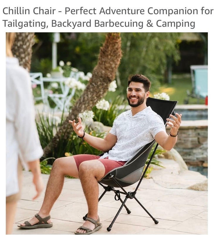 Bison Black Cooler Chair Lightweight Collapsible fold Camping Chair $79 Amazon 