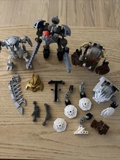 Lego Bionicals Lot Of 4 Figures Misc. Extra Parts Unsure If Complete As Pictured