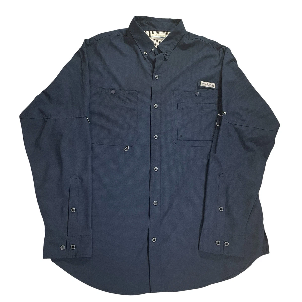 Chemise Columbia PFG Pêche Homme, Blanche, Taille XL, Protection UV (neuf, Défauts)