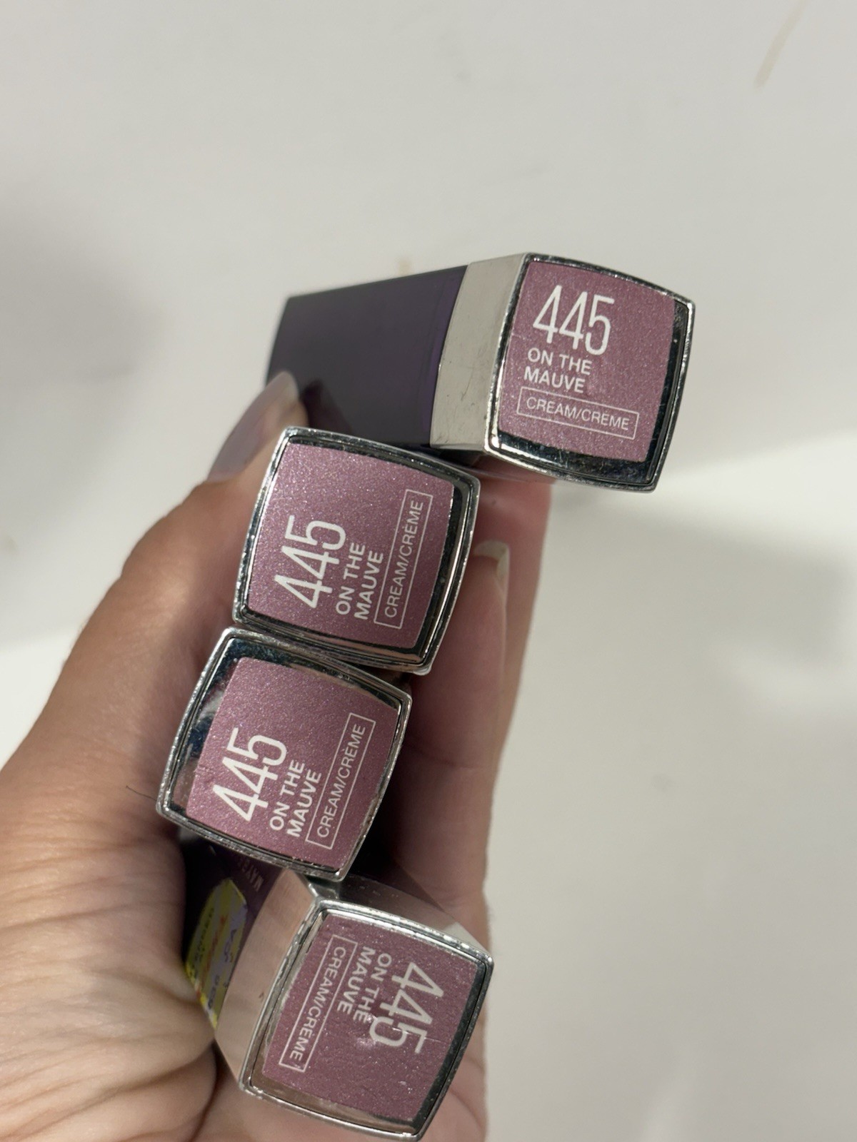 Lot Of 6 Maybelline Color Sensational Lipstick On The Mauve, 445 0.15 oz READ***