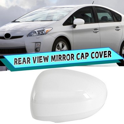 White Rearview Mirror Cover  2010-2015 Toyota Prius Prius Plug-In Driver Side
