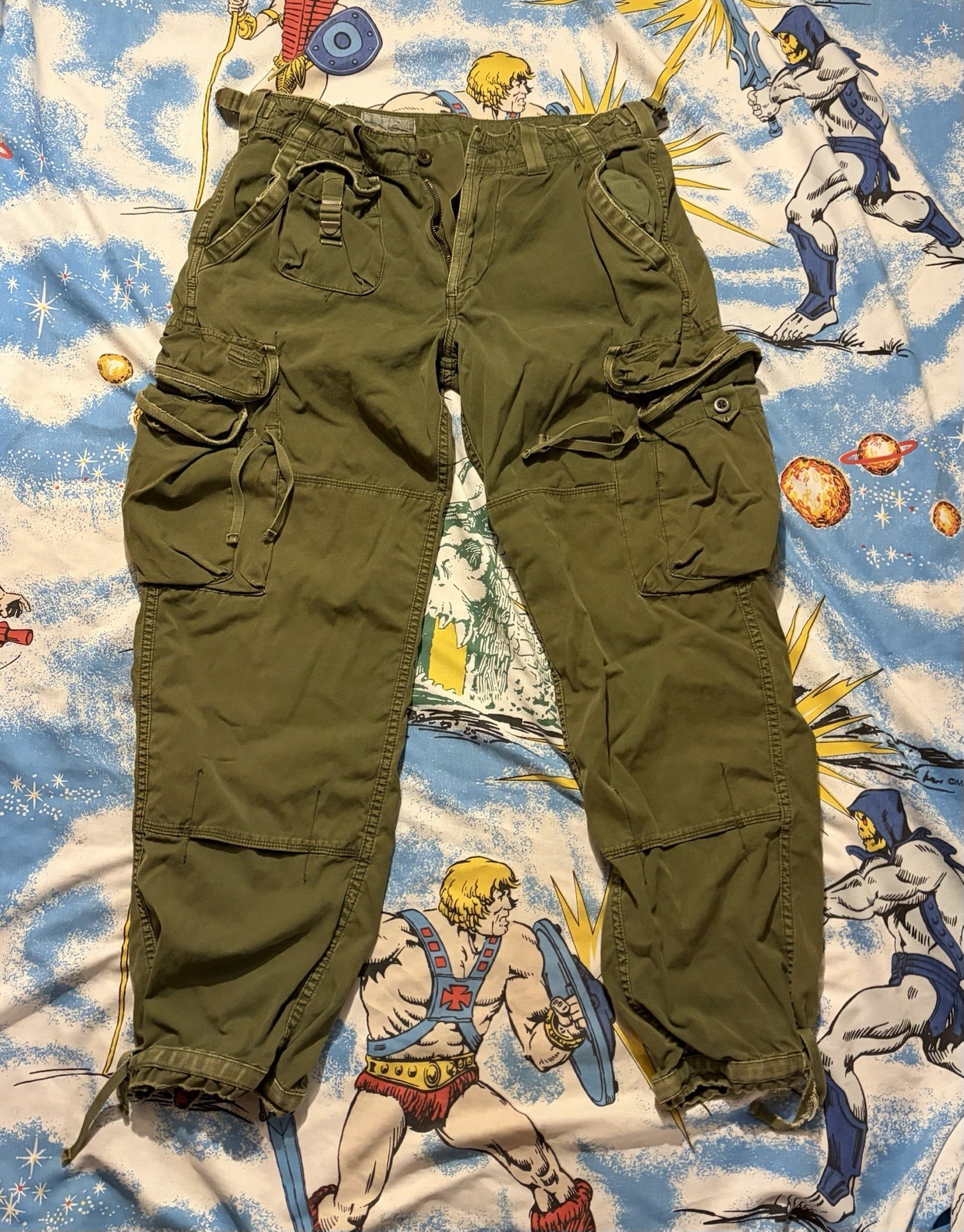 Vtg Polo Jeans Co Ralph Lauren Military Surplus Cargo Pants Olive 32x32 Y2K 90’s