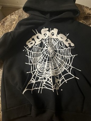 Sp5der OG Black and White Web Hoodie Size Large | eBay