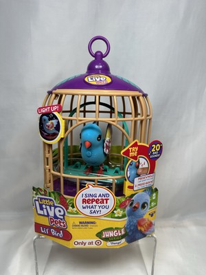 Little Live Pets Bird Cage Toy Sings Repeats Interactive NEW With Cage