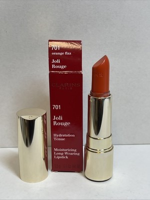 Clarins Joli Rouge Moisturizing LongWear Lipstick  701 Orange Fizz 0.1oz 3.5g