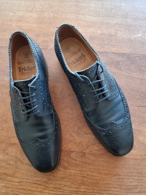 TRICKERS  tetbury Derby Brogues,Scotch Grain, Schwarz, Größe 9 UK 43 EU, Top