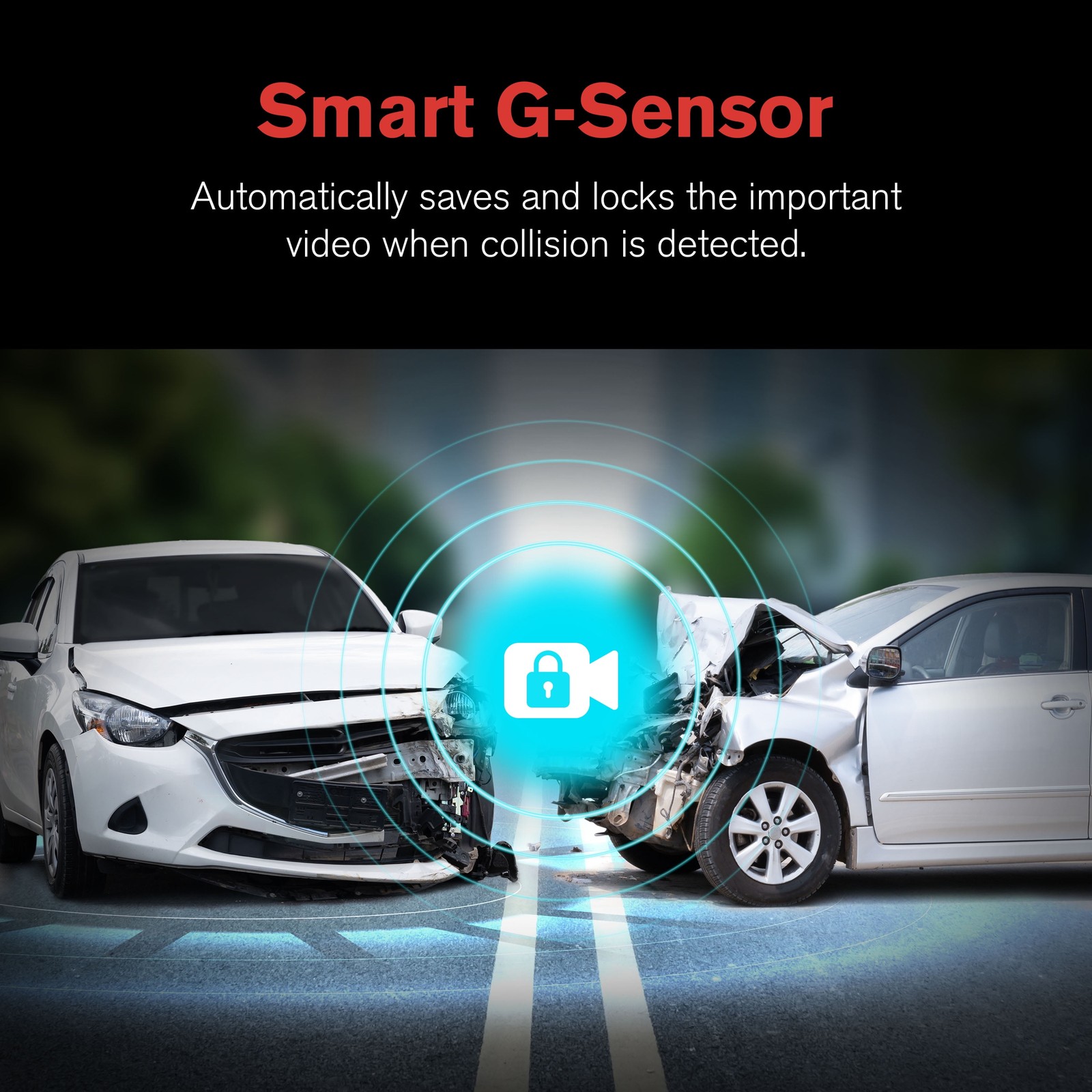 1080P Roadcam Mirror Dash Cam with G-Sensor and 4.7" Monitor