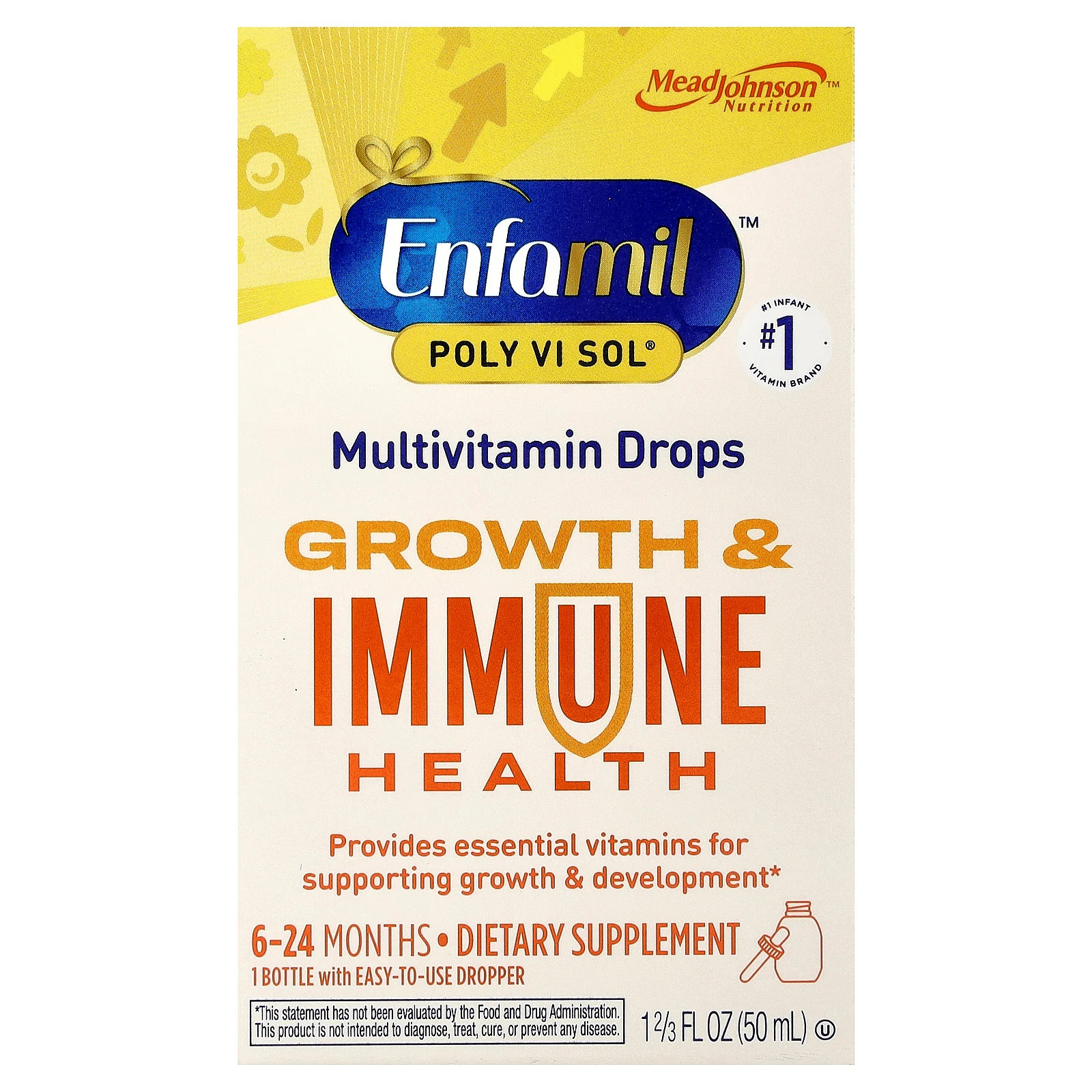 Poly Vi Sol, мультивитаминные капли, от 6 до 24 месяцев, 1 2/3 жидких унций (50 мл)