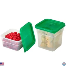 Cambro Classic Food Storage Containers - 2 Pack, 2 QT & 4 QT, Microwave Safe,