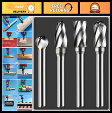 Juego de 4 rebabas de carburo vástago de 1/4" - Brocas de herramienta rotativas para metal, madera, piedra, Debu
