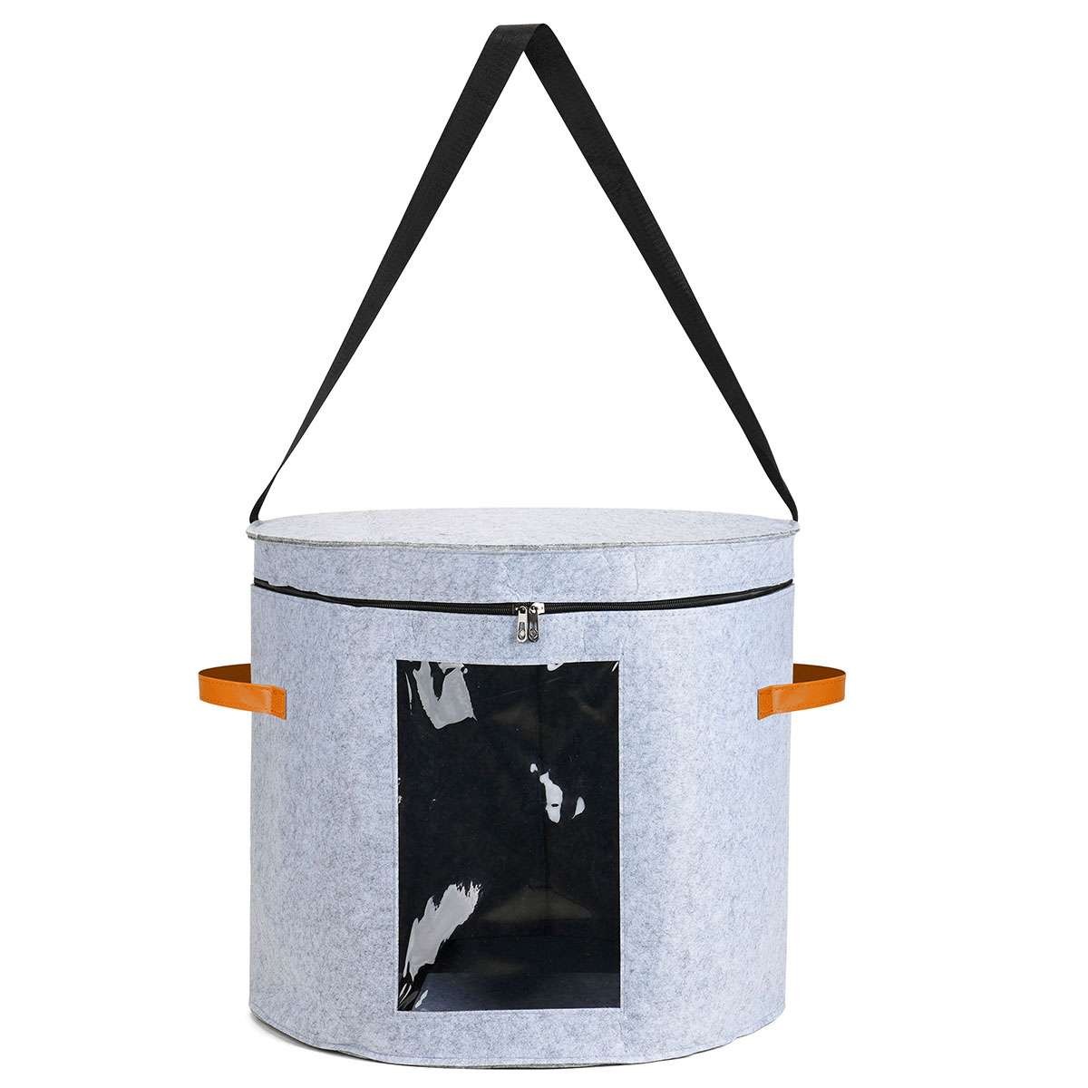 Cowboy Straw Hat Storage Box Stackable Round Brim… - image 1