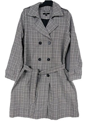 Englischer Stil Trenchcoat Doppelreiher Elegant Herbst Damen S 