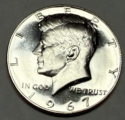 1967 SMS BU (Special Mint Set) 40% silver Kennedy half. Exact coin shown. #4