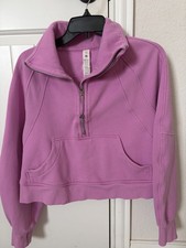 Lululemon Scuba Oversized Funnel Neck Half Zip Pink XS/S