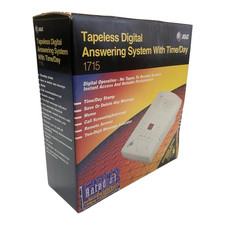 AT T 1715 Tapeless Digital Answering Machine Time/Day, Remote Access, Gray