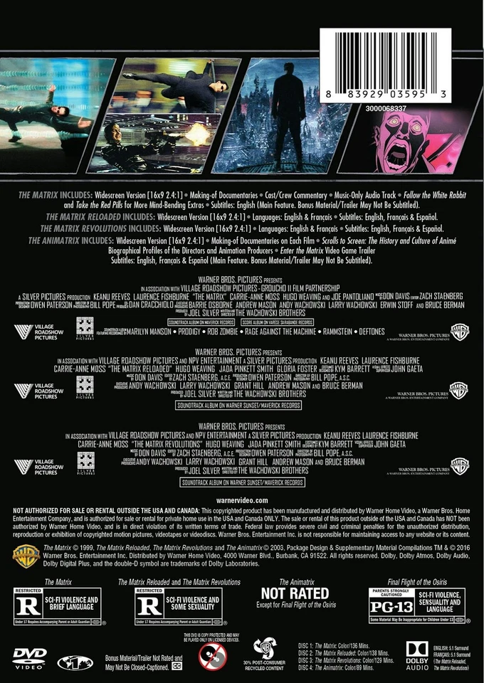 The Matrix Collection DVD NEW Foto 3 de 3